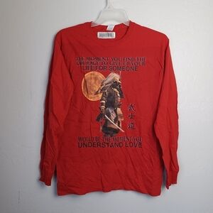 WOULD BE THE MOMENT YOU UNDERSTAND LOVE Men's Shirt Long Sleeve Size M Color Red